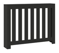 vidaXL Cache-radiateur noir 104x20x82 cm bois d'ingénierie