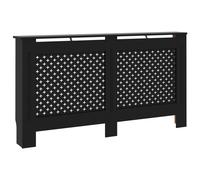 vidaXL Cache-radiateur Noir en MDF 152x19x81 cm – Rangement pour livres et ornements