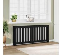 vidaXL Cache-radiateur noir 175x20x82 cm bois d'ingénierie