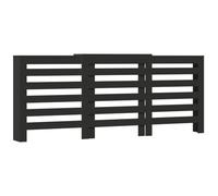 vidaXL Cache-radiateur noir 205x21,5x83,5 cm bois d'ingénierie, bouchon de radiateur, cache-radiateur haut, radiateur à 852718