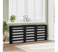 vidaXL Cache-radiateur haut 205x21,5x83,5 cm bois d'ingénierie noir - Modèle 852718