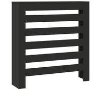 vidaXL Cache-radiateur haut Bois d'ingénierie Noir 78×20×82 cm bouchon de radiateur, profil réduit