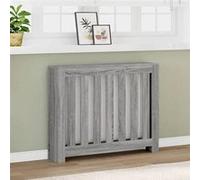 vidaXL Cache-radiateur sonoma gris 104x20x82 cm bois d'ingénierie, bouchon de radiateur, cache-radiateur haut, radiateur à 852740 Gris