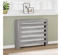 vidaXL Cache-radiateur sonoma gris 104x20x82 cm bois d'ingénierie, bouchon de radiateur, cache-radiateur haut, radiateur à 852695 Gris G