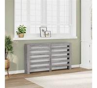 vidaXL Cache-radiateur sonoma gris 149x20x82 cm bois d'ingénierie, bouchon de radiateur, cache-radiateur haut, radiateur à 852704 Gris G