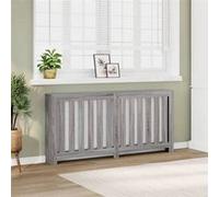 vidaXL Cache-radiateur sonoma gris 175x20x82 cm bois d'ingénierie, bouchon de radiateur, cache-radiateur haut, radiateur à 852758 Gris G