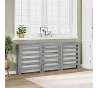 vidaXL Cache-radiateur sonoma gris 205x21,5x83,5 cm bois d'ingénierie, bouchon de radiateur, cache-radiateur haut, radiateur 852722 Gris G