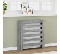 vidaXL Cache-radiateur sonoma gris 78x20x82 cm bois d'ingénierie, bouchon de radiateur, cache-radiateur haut, radiateur à 852686 Gris G