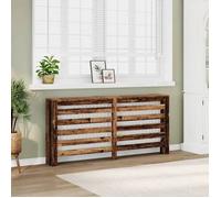 vidaXL Cache-radiateur Vieux Bois 175x20x82 cm Bois d'ingénierie, Bouchon de radiateur, Cache-radiateur Haut, radiateur à Profil réduit