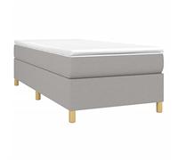 Vidaxl Cadre De Lit Gris Clair 90x190 Cm Tissu Gris