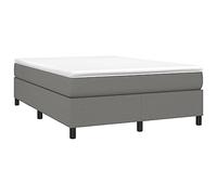 3120863 vidaXL Sommier à ressorts de lit Gris foncé 140x200 cm Tissu