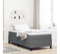vidaXL Cadre à ressorts Box Gris clair 80x200 cm Tissu velours côtelé 3337377 Gris G