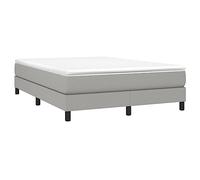 vidaXL Cadre à sommier tapissier en Tissu Gris Clair 140 x 200 cm, lit, Meuble de Couchage, sommier tapissier, Cadre de lit, lit Double, sommier tapissier, Lits, berceaux