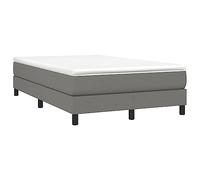 vidaXL Cadre à sommier tapissier en Tissu Gris foncé 120 x 200 cm, lit, Meuble de Couchage, sommier tapissier, Cadre de lit, lit Double, sommier tapissier, Lits, berceaux