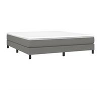 vidaXL Cadre de Lit, Lit Rembourré avec Pieds, Lit Double avec Sommier à Lattes, Lit Adulte de Chambre, Moderne, Gris Foncé 3120525