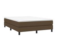Vidaxl Cadre De Lit Marron Foncé 140x200 Cm Tissu Marron