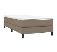 vidaXL Cadre à sommier tapissier en Tissu Taupe 100 x 200 cm, lit, Meuble de Couchage, sommier tapissier, Cadre de lit, lit Simple, sommier tapissier, Lits, berceaux