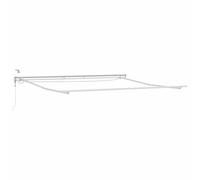vidaXL Cadre d'auvent Blanc 500 × 350 cm Aluminium, Structure en Aluminium pour abri extérieur, Cadre Moderne de pergola, Couverture Durable avec auvent rétractable