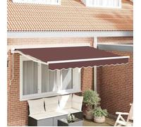 vidaXL Cadre d'auvent Marron 250 x 200 cm Polyester avec revêtement PU 3329385
