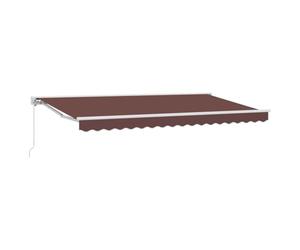 vidaXL Cadre d'auvent Marron 400 x 200 cm Polyester avec revêtement PU