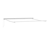 Vidaxl Cadre De Auvent Manuel Réglable Blanc 4 × 3 M Acier