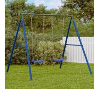 vidaXL Cadre de balançoire extérieur et 4 Crochets de Suspension Acier, Cadre de balançoire de Jardin, Support de balançoire à Cadre en A, Cadre de balançoire en métal Robuste