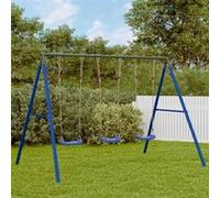 vidaXL Cadre de balançoire extérieur et 6 crochets de suspension acier, cadre de balançoire de jardin, support de balançoire à cadre en A, cadre de balançoire en métal robuste G