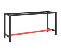 vidaXL Cadre de banc de travail Métal 170x50x79 cm Noir et rouge mat