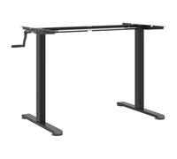 vidaXL Cadre de Bureau Debout Noir (94-135) x60x(70-114) cm Acier