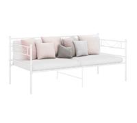 vidaXL Cadre de canapé-lit 90 x 200 cm Blanc en métal enduit de poudre