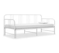 vidaXL Cadre de canapé-lit extensible, Blanc Métal 90x200 cm