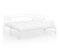 Cadre de Canapé-lit Extensible Blanc Métal 90x200cm Lit d’Invité Simple vidaXL