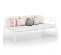 Vidaxl Cadre De Canapé-Lit Extensible Blanc Métal 90x200 Cm Blanc