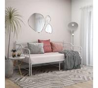 vidaXL Cadre de canapé-lit extensible Blanc Métal 90x200 cm Blanc G