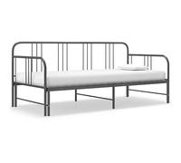 vidaXL Cadre de Canapé-lit Extensible Cadre de Lit Simple Adulte Cadre à Lattes Sommier à Lattes Chambre à Coucher Salon Intérieur Métal 90x200 cm