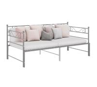 vidaXL Slaapbank uittrekbaar metaal grijs 90x200 cm324772 Gris G
