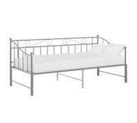 vidaXL Cadre de Canapé-lit Extensible Lit d’Invité Lit Superposé Simple Lit d'Appoint Salon Chambre à Coucher Intérieur Gris 324778