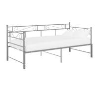 Vidaxl Cadre De Canapé-Lit Extensible Gris Métal 90x200 Cm