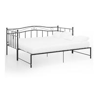 Vidaxl Cadre De Canapé-Lit Extensible Noir Métal 90x200 Cm