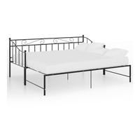 vidaXL Cadre de canapé-lit extensible 90x200 cm, Noir, métal enduit de poudre