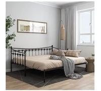 vidaXL Cadre de canapé-lit extensible métal noir 90x200 cm