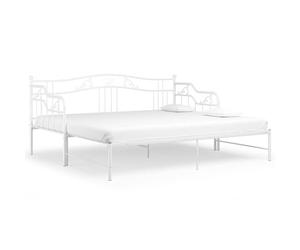 vidaXL Cadre de canapé-lit Extensible sans Matelas Blanc 90x200 cm