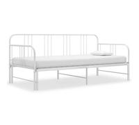 vidaXL Cadre de canapé-lit extensible Métal blanc 90 x 200 cm