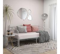 vidaXL Cadre de canapé-lit extensible Blanc Métal 90x200 cm