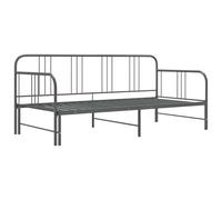 vidaXL Cadre de Canapé-lit Extensible Cadre de Lit Simple Adulte Cadre à Lattes Sommier à Lattes Chambre à Coucher Salon Intérieur Métal 90x200 cm