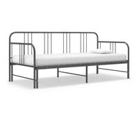vidaXL Cadre de canapé-lit extensible Gris métal 90 x 200 cm