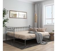 Vidaxl Cadre De Canapé-Lit Extensible Sans Matelas Gris Métal 90x200cm Gris