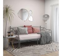 Vidaxl Cadre De Canapé-Lit Extensible Sans Matelas Gris Métal 90x200cm Gris