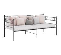 vidaXL Cadre de canapé-lit Noir Métal