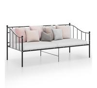 Vidaxl Cadre De Canapé-Lit Sans Matelas Noir Métal 90x200 Cm Noir